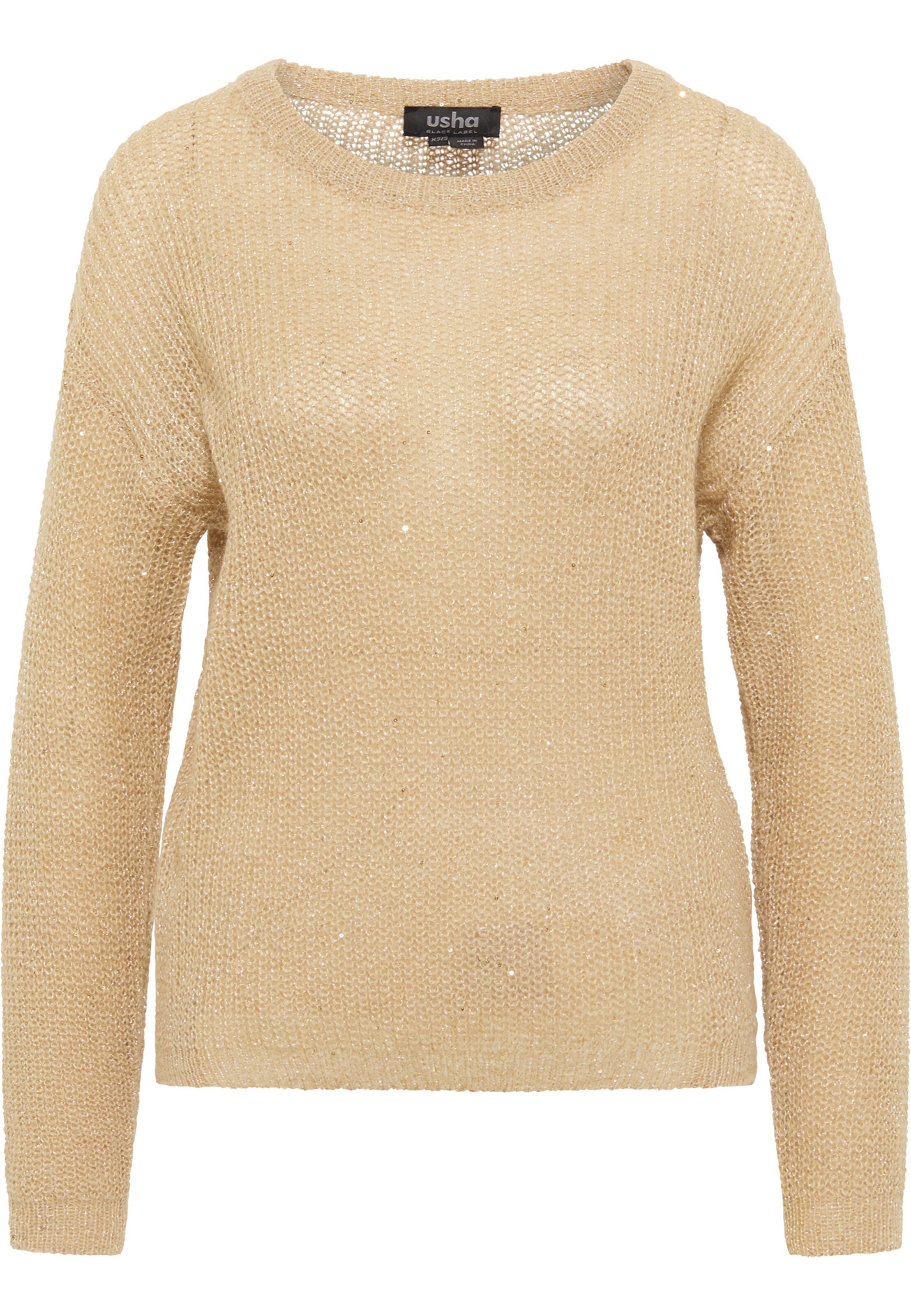 usha BLACK LABEL Pullover in Beige: Vorderseite