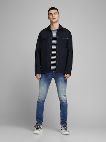 JACK & JONES Skinny Farkut 'Glenn' värissä sininen