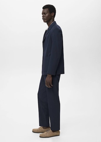 MANGO MAN Slim fit Pleated Pants 'Parioli' in Blue
