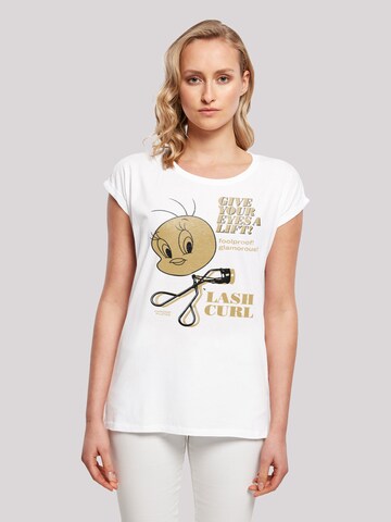 T-shirt 'Tweety Lash Curls' F4NT4STIC en blanc : devant