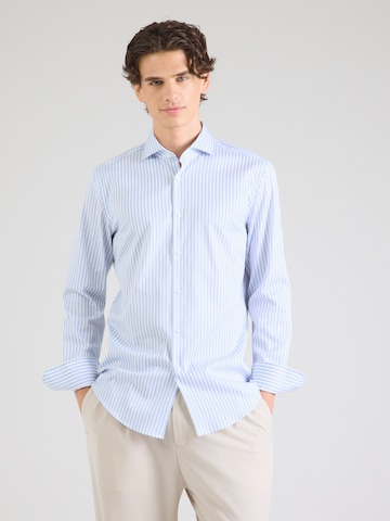 BOSS Slim fit Koszula biznesowa 'HANK' w kolorze niebieski: przód