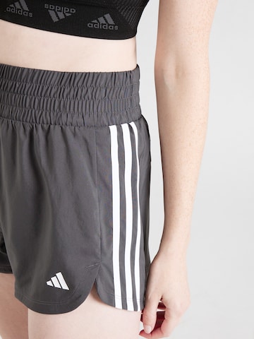 ADIDAS PERFORMANCE Regular Workout Pants 'PACER WVN HIGH 3"' in Grey