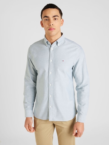 TOMMY HILFIGER - Regular Fit Camisa em verde: frente