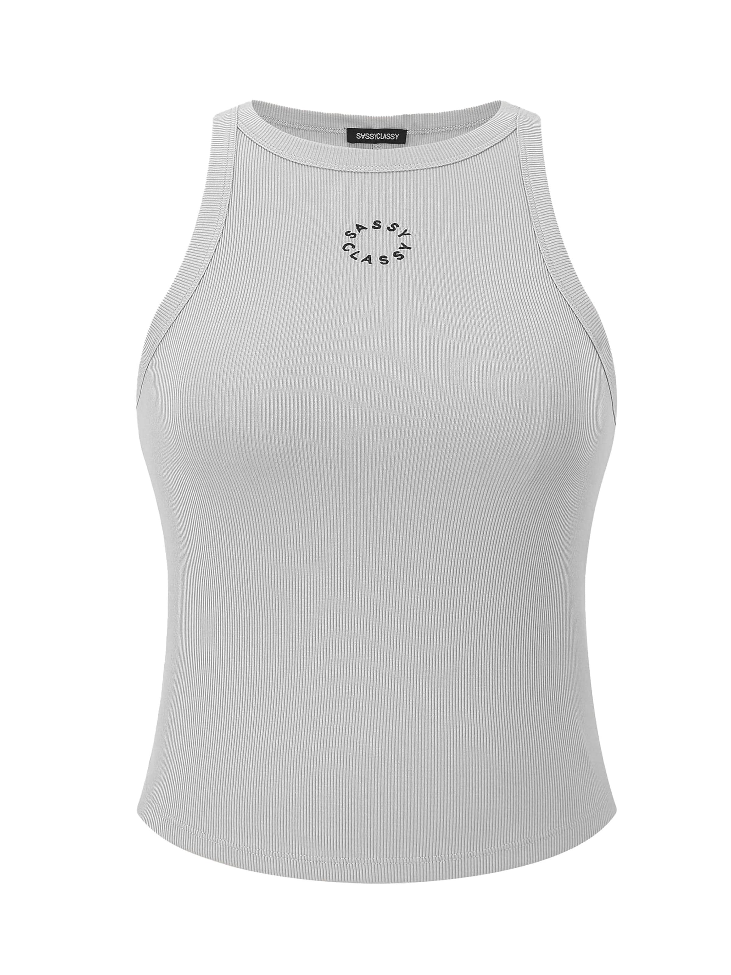 SASSYCLASSY Top in Grey: front