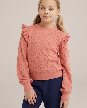 Pull-over WE Fashion en orange : devant