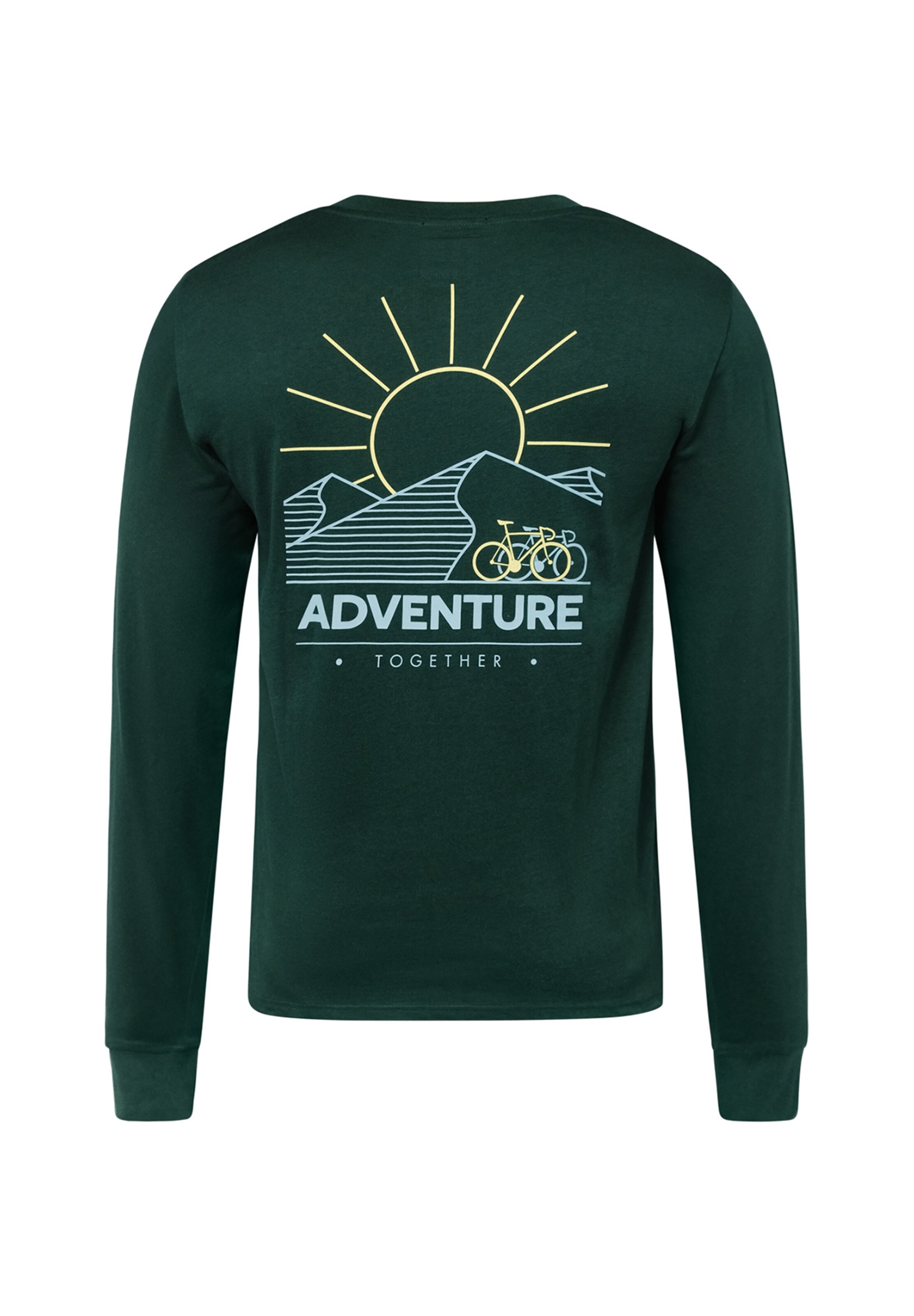 Maglietta 'Bike Adventure' di GREENBOMB in verde