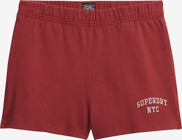 Superdry & Co Pants 'Athletic Essentials' in Red: front