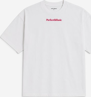 Perfect&Basic - Camiseta 'Koi Back Flock' en beige: frente