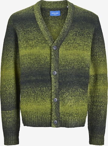 JACK & JONES Knit Cardigan in Green: front