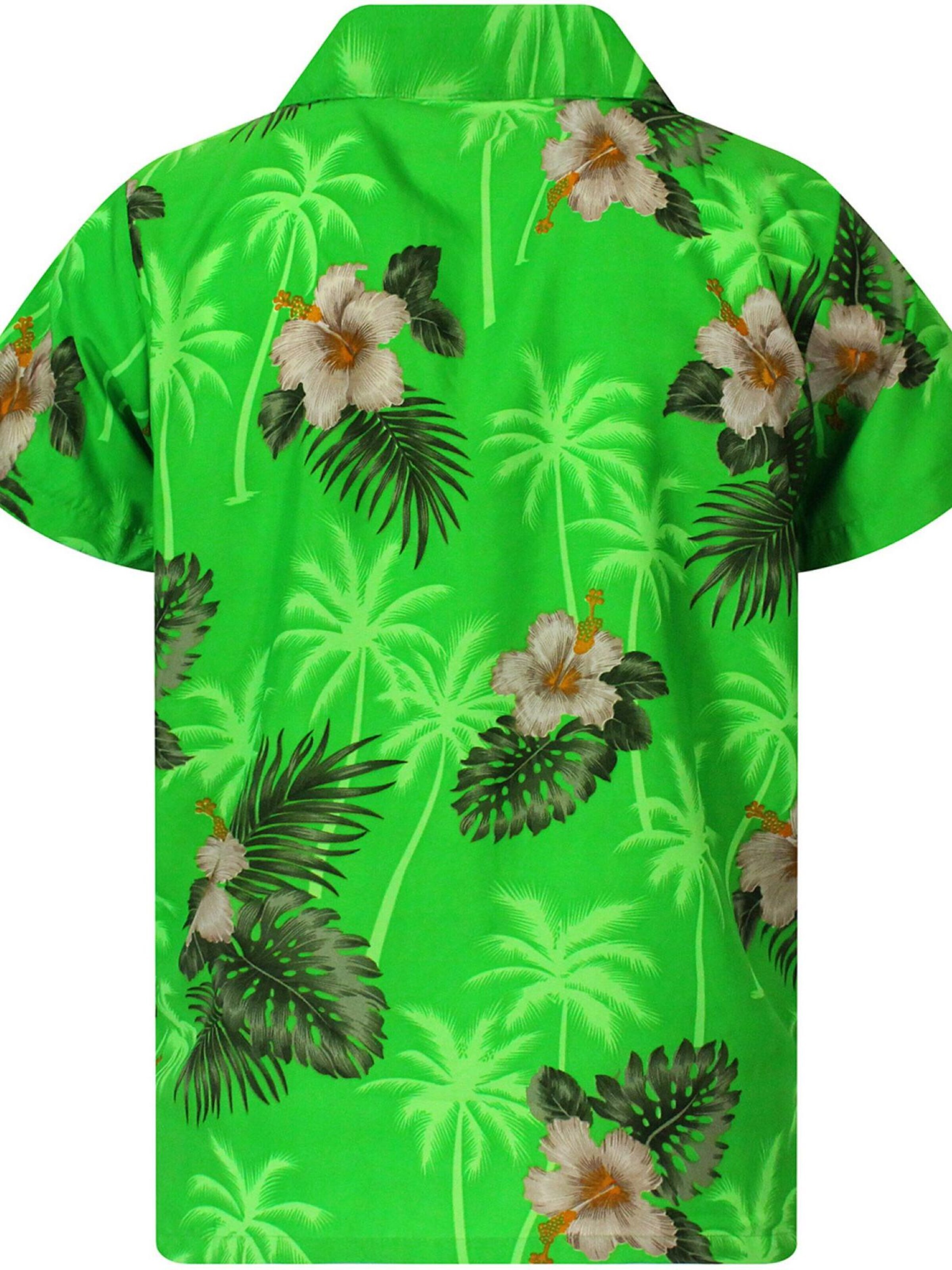King Kameha Shirt 'Small Flower'‌‌‌‌‌‌‌‌ in Grün