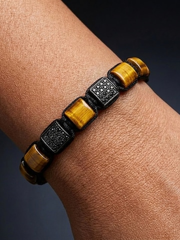 UNIQAL Armband 'YELLOW TIGER EYE' in Gemengde kleuren