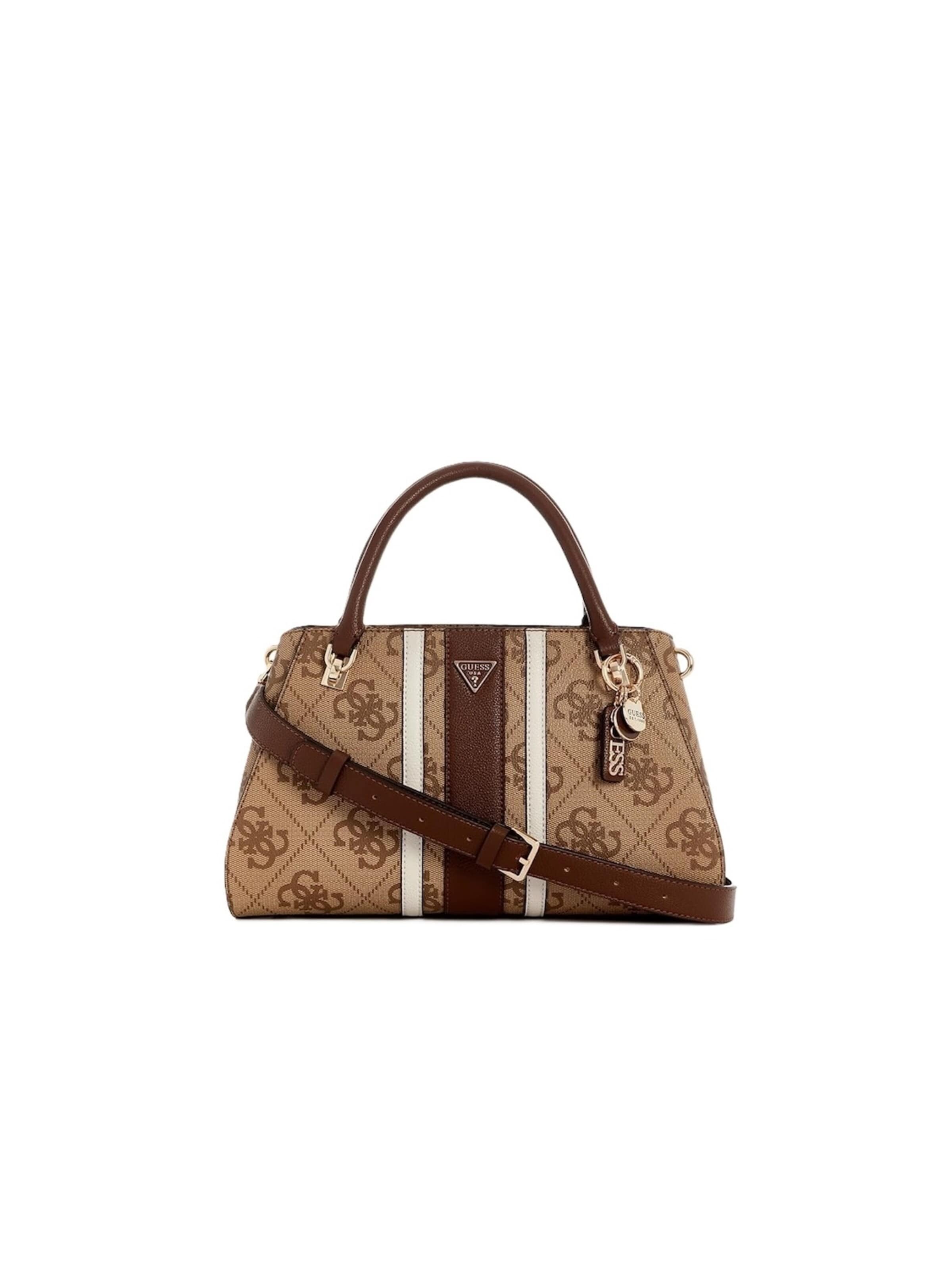 GUESS Handtasche 'Noelle II' in One Size in braun / hellbraun / weiß, Produktansicht