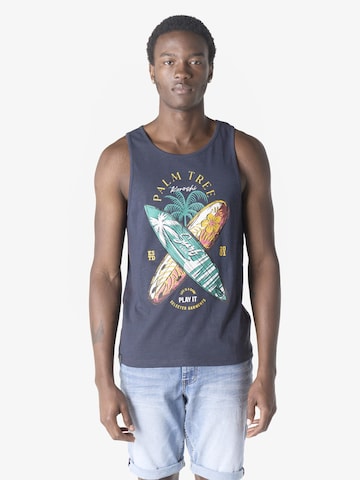 KOROSHI T-shirt i blå: framsida