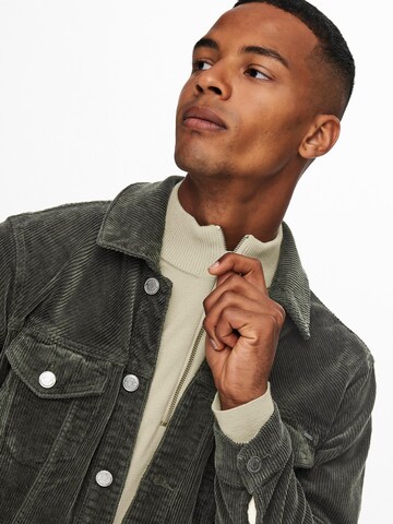 Only & Sons Between-Season Jacket 'Coin' in Grey