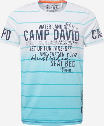 CAMP DAVID T-Shirt 'Fly and Cruise' in Blau: predná strana