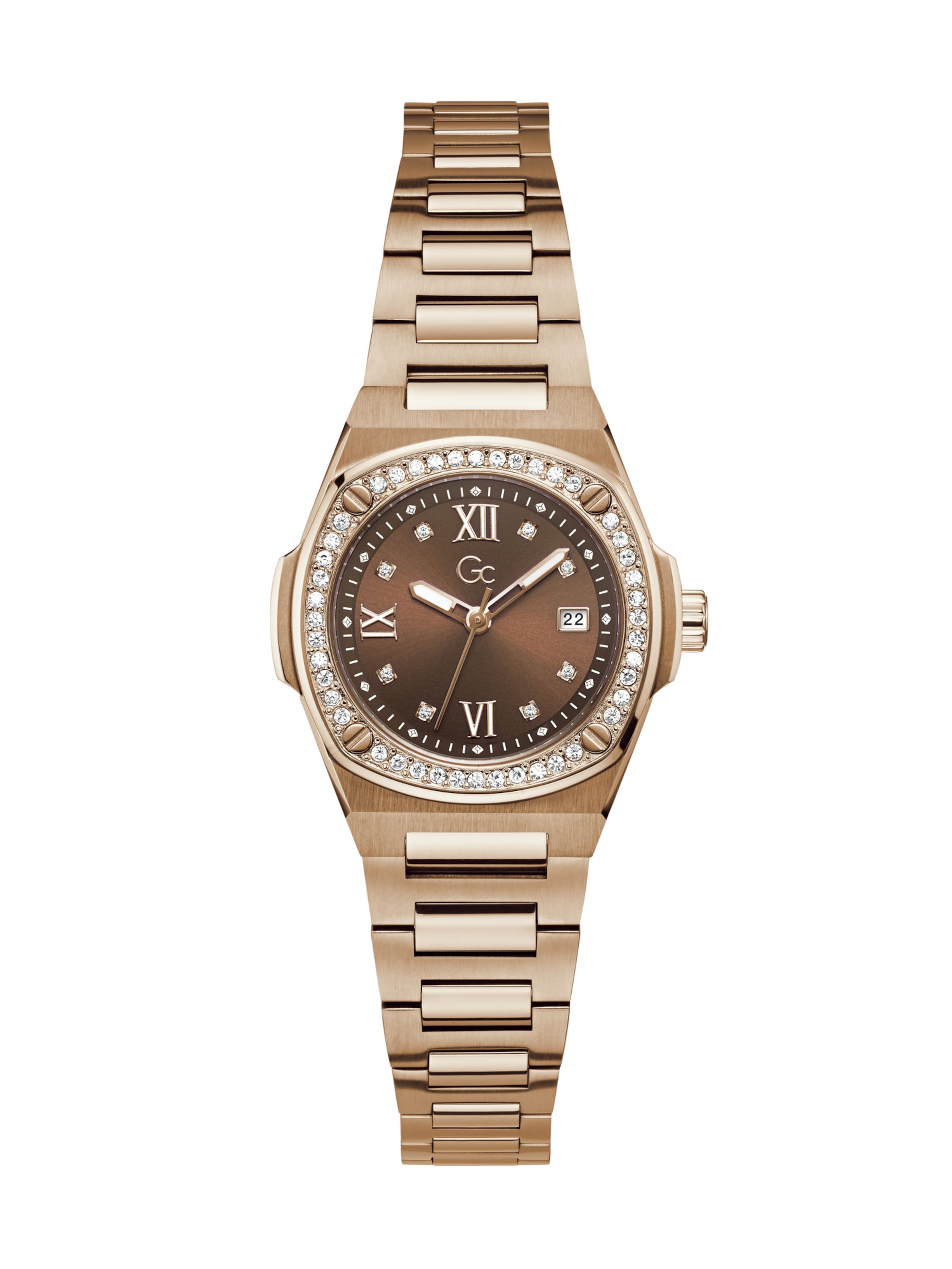 Gc Analog watch 'Coussin Shape Mini' in Gold: front