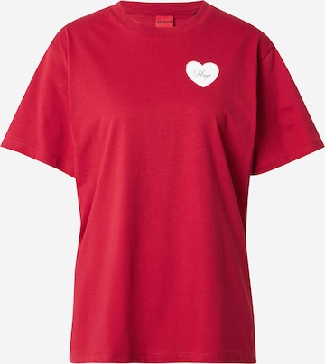 T-shirt HUGO en rouge : devant