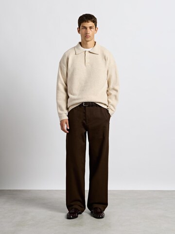 Burocs Wide leg Chino Pants in Brown