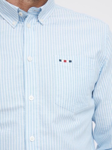 FQ1924 Regular fit Button Up Shirt 'Steven' in Blue