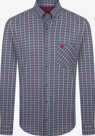 DENIM CULTURE Regular fit Button Up Shirt 'ZENO' in Blue: front