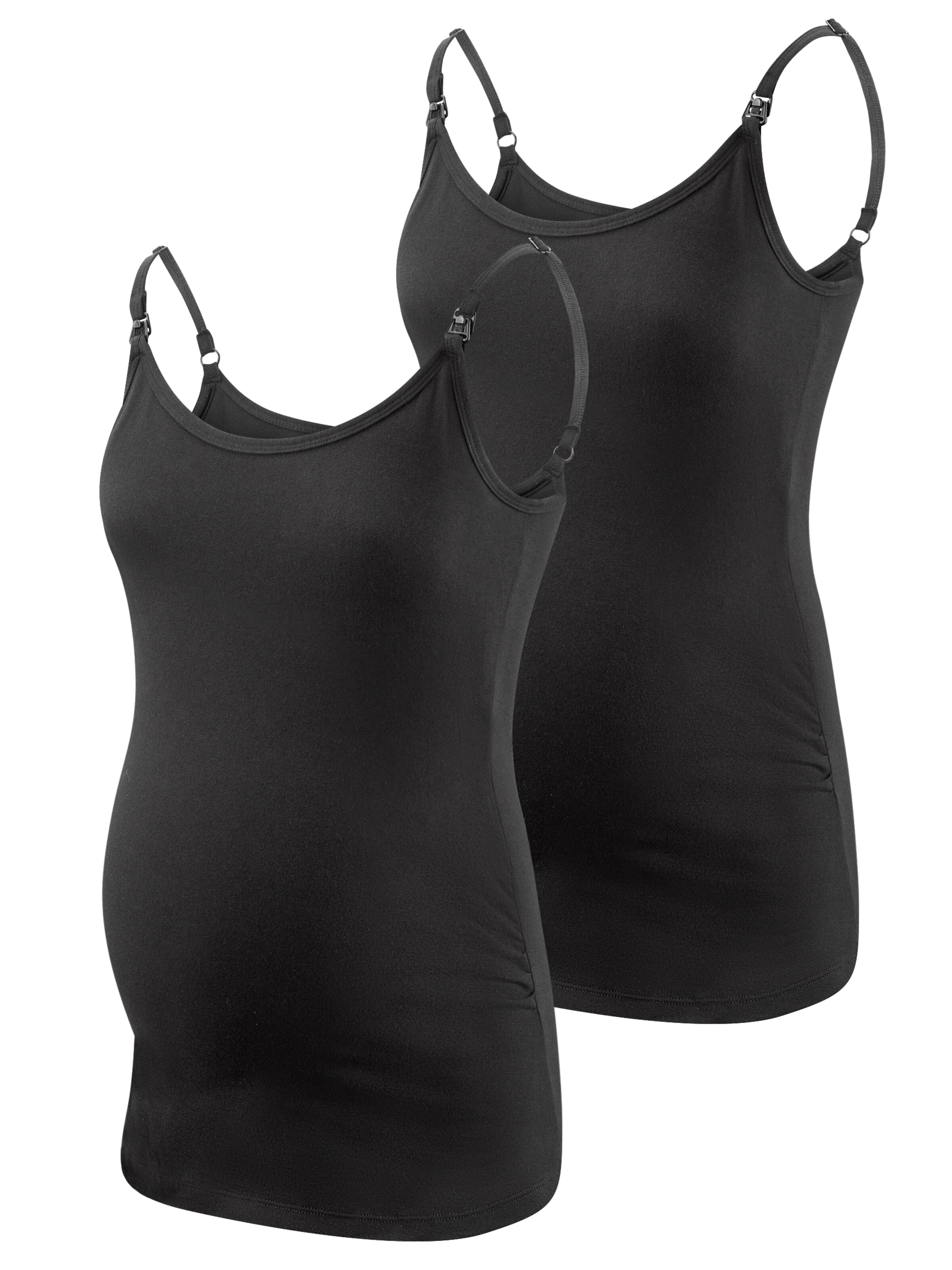 M.M.C. Top 'Stilltop'‌ in Schwarz: Vorderseite