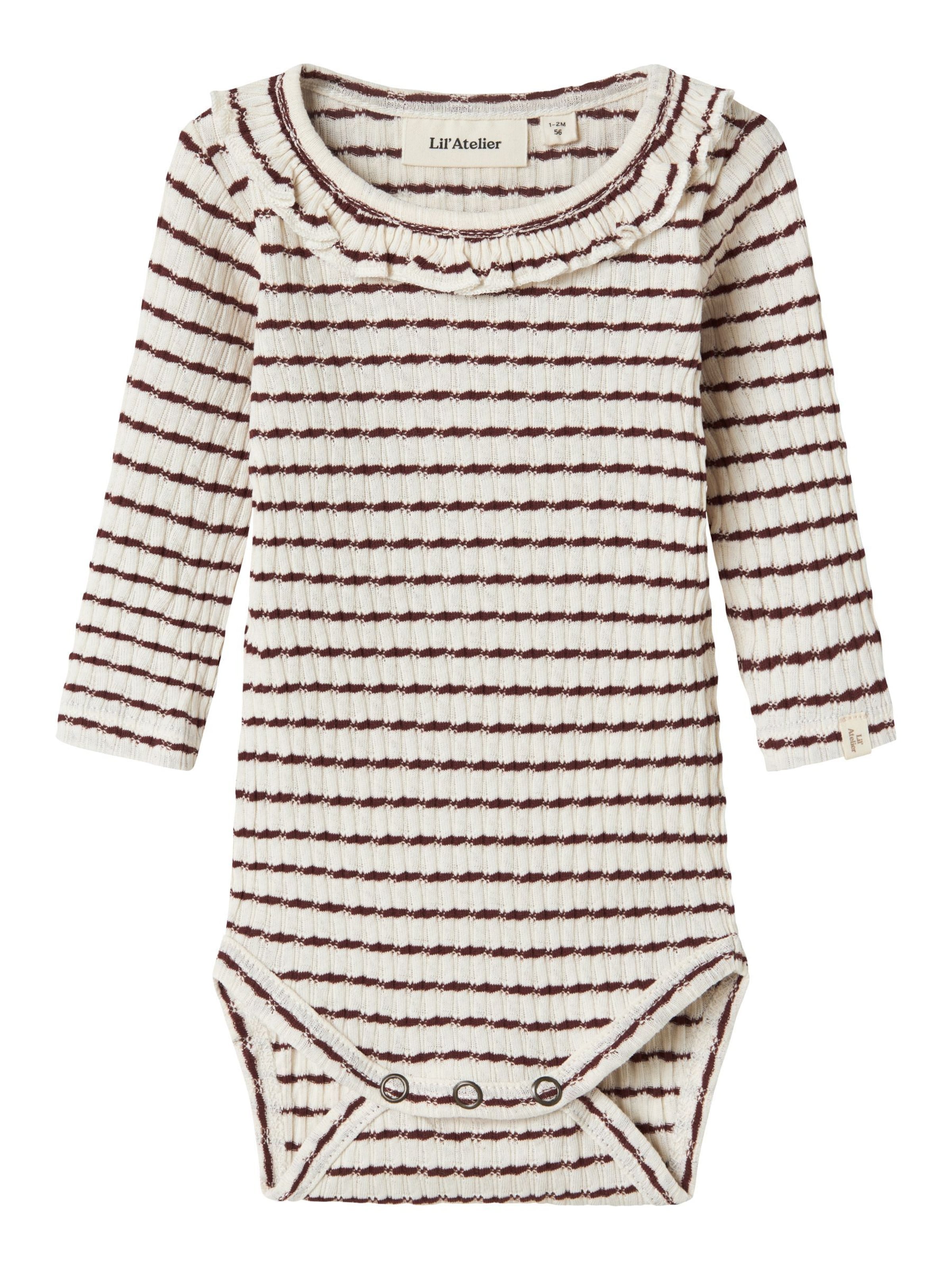 Lil'Atelier - Pijama entero/body en beige: frente