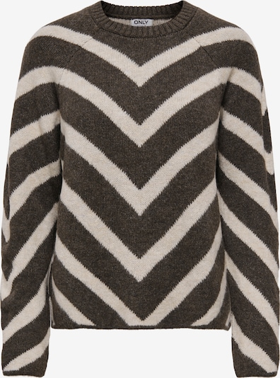 ONLY Pulover 'ONLELIZA' u tamno smeđa / bijela, Pregled proizvoda
