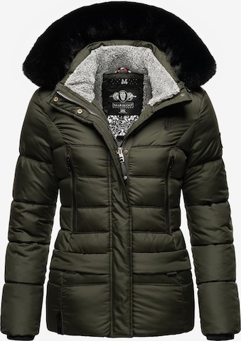 MARIKOO Winter Jacket 'Loveleen' in Green: front