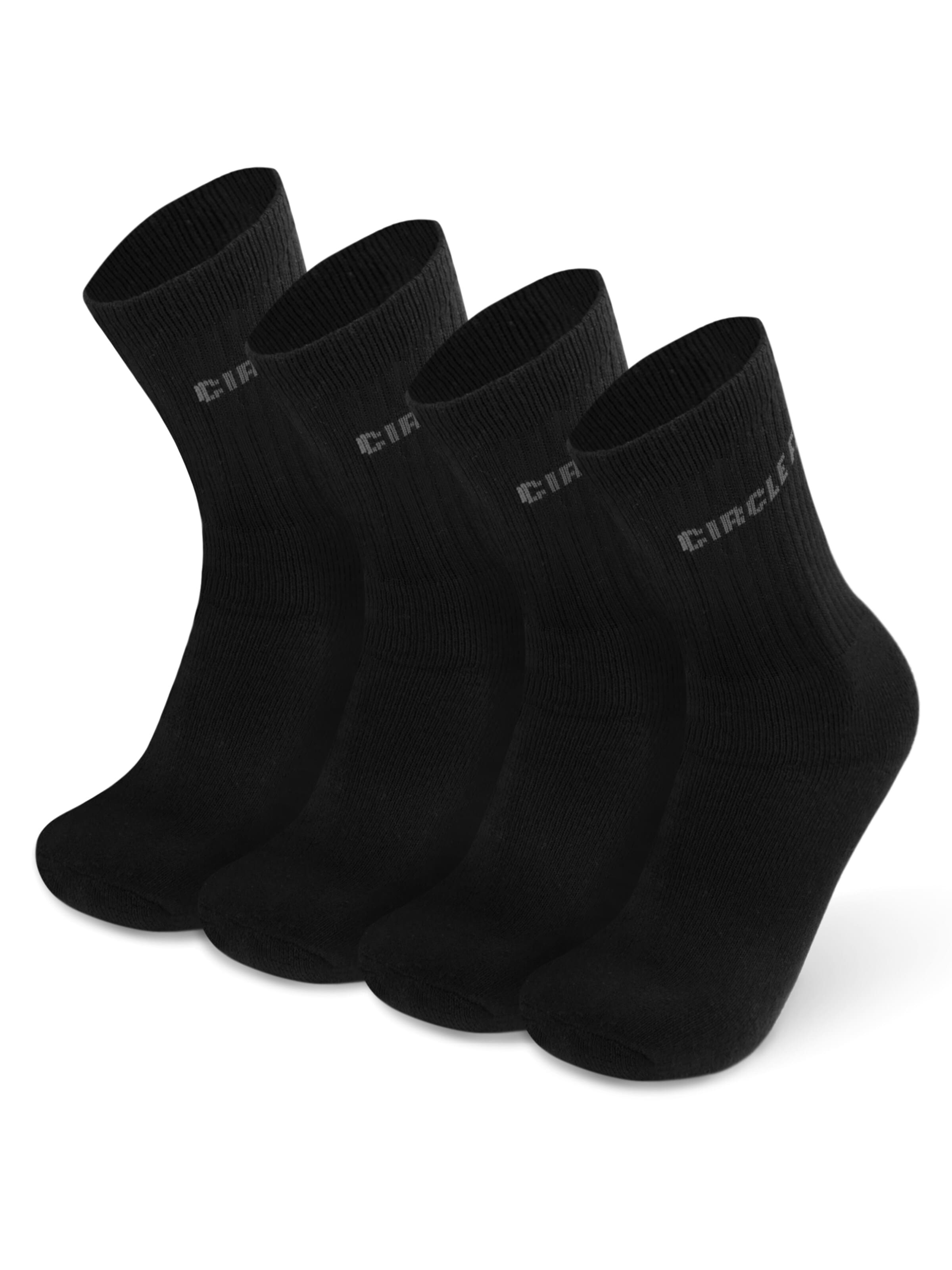Circle Five Athletic Socks in Black