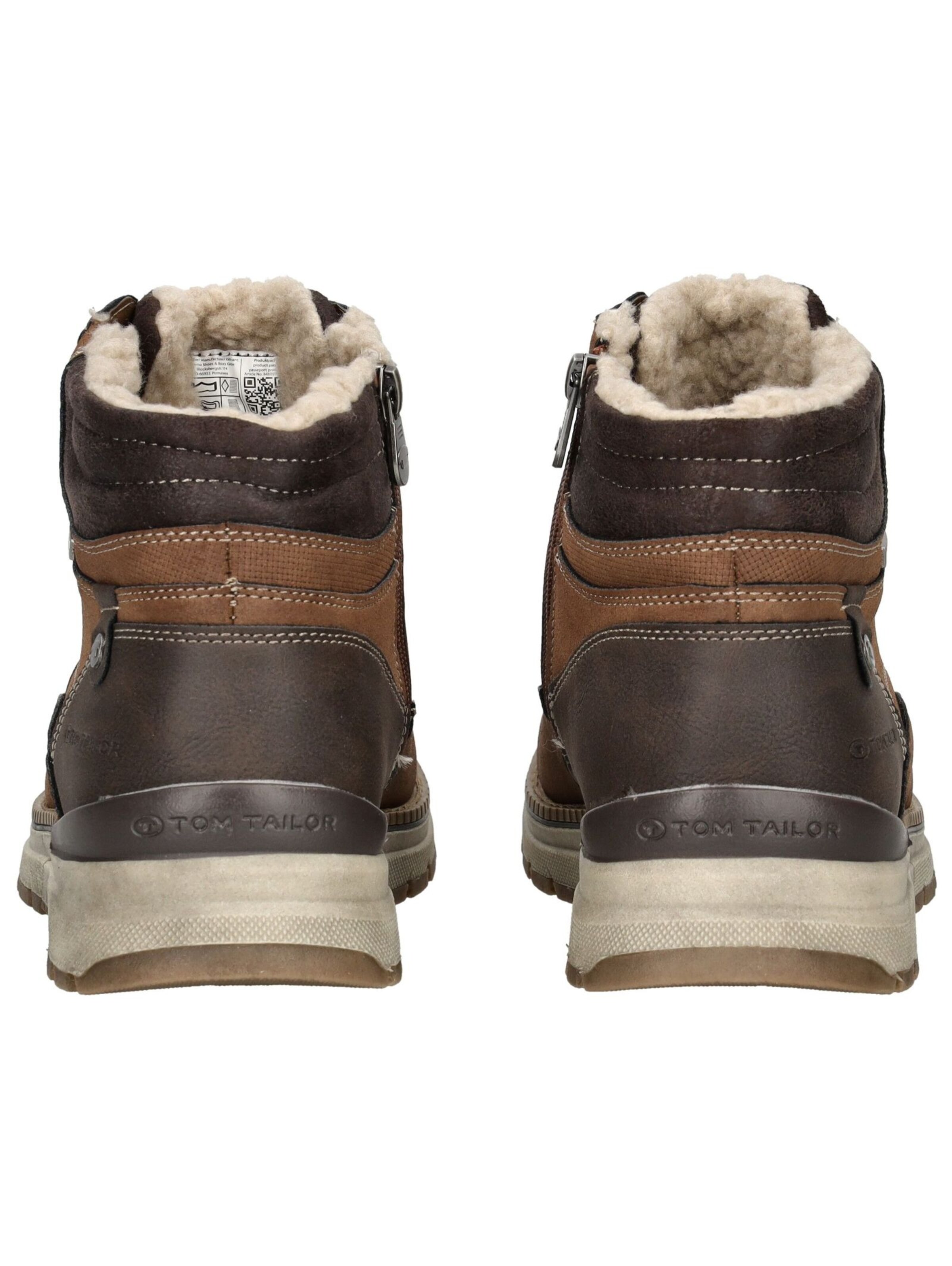 TOM TAILOR Schnürboots in Braun