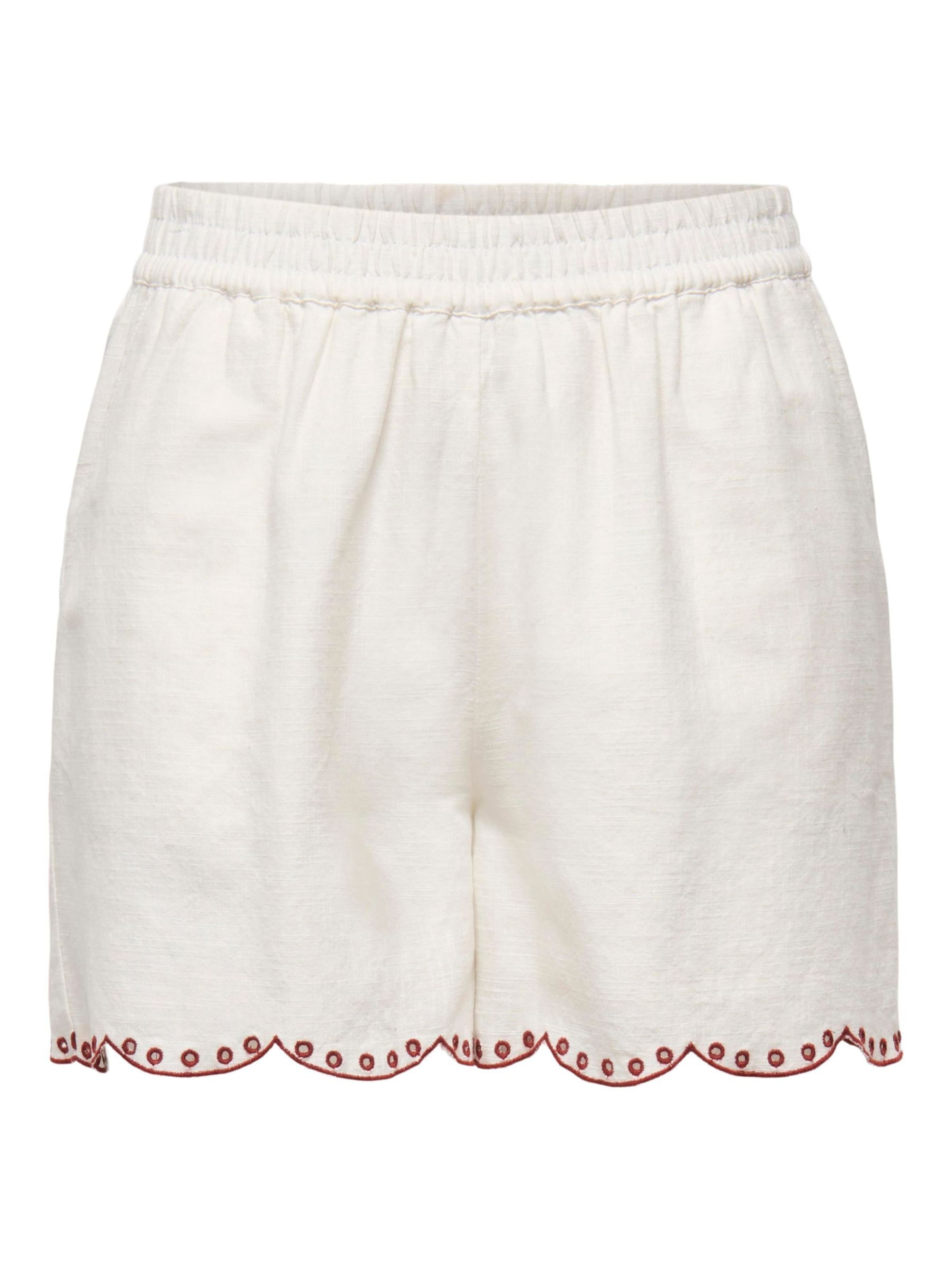 JDY Bukser 'JDYPalma' i mørkerød / hvid, Produktvisning