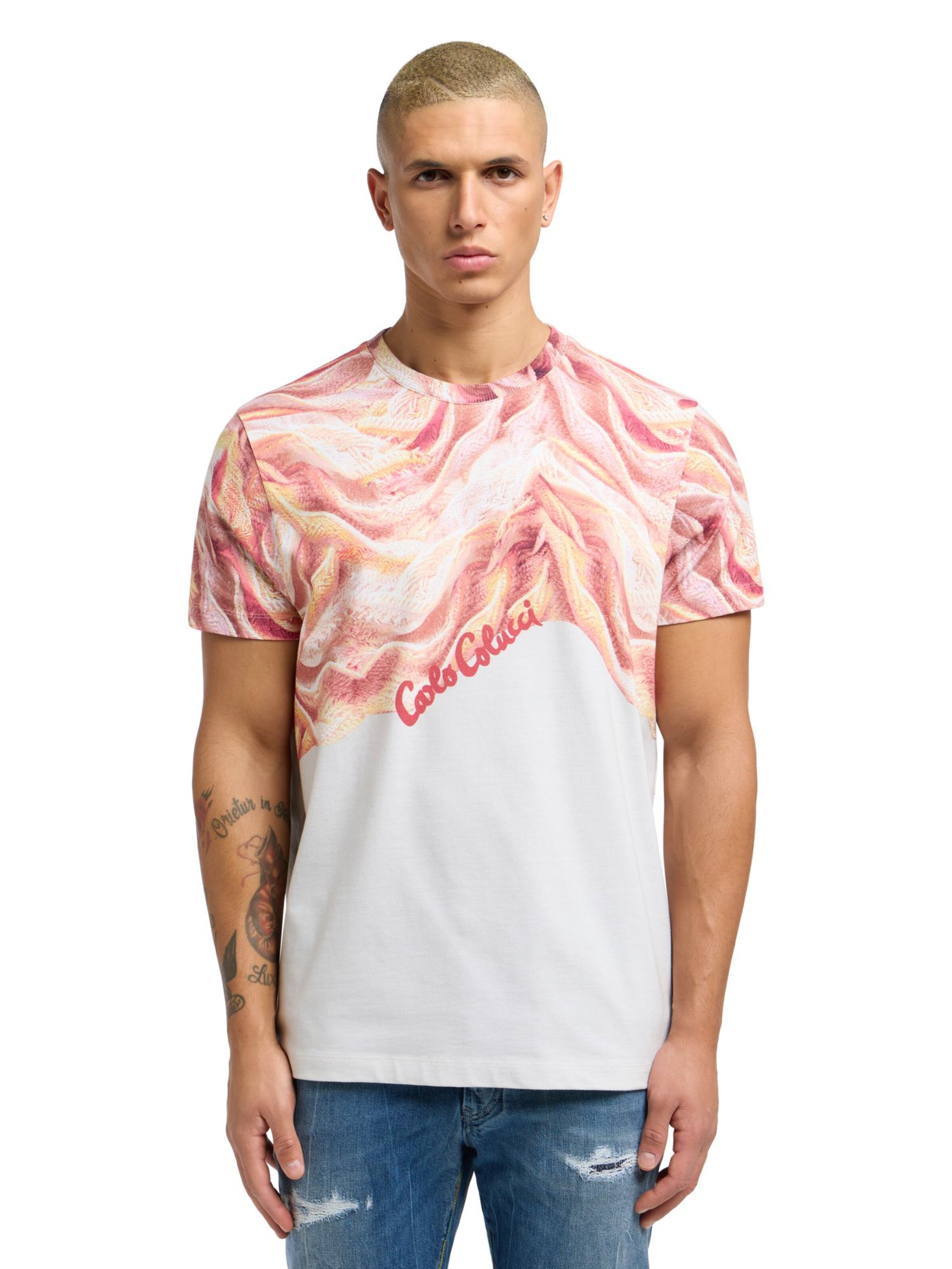 Carlo Colucci Shirt 'Donquerque' in Orange: front