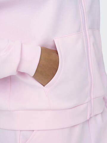 ONLY PLAY Athletic Zip-Up Hoodie 'LOUNGE' in Pink