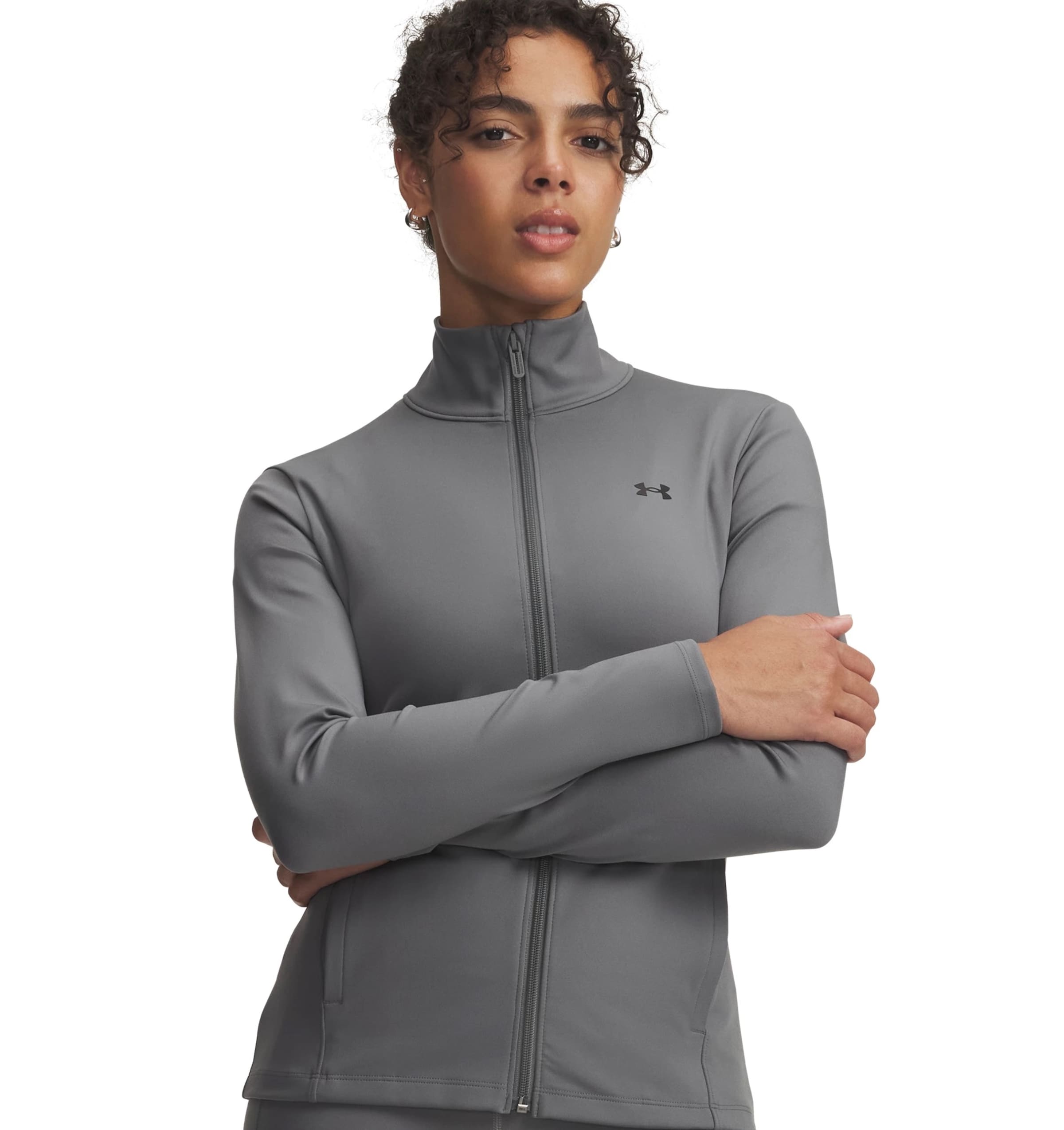 UNDER ARMOUR Athletic Jacket in Grey: front