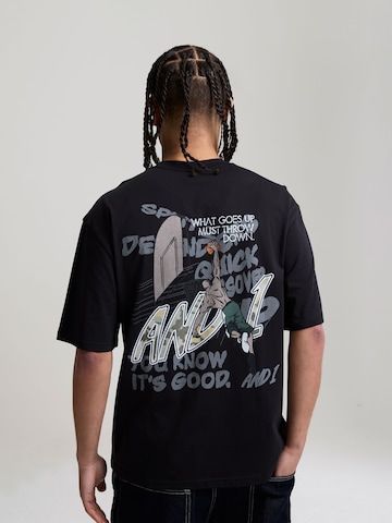 AND1 Μπλουζάκι 'Dunk' σε μαύρο: μπροστά