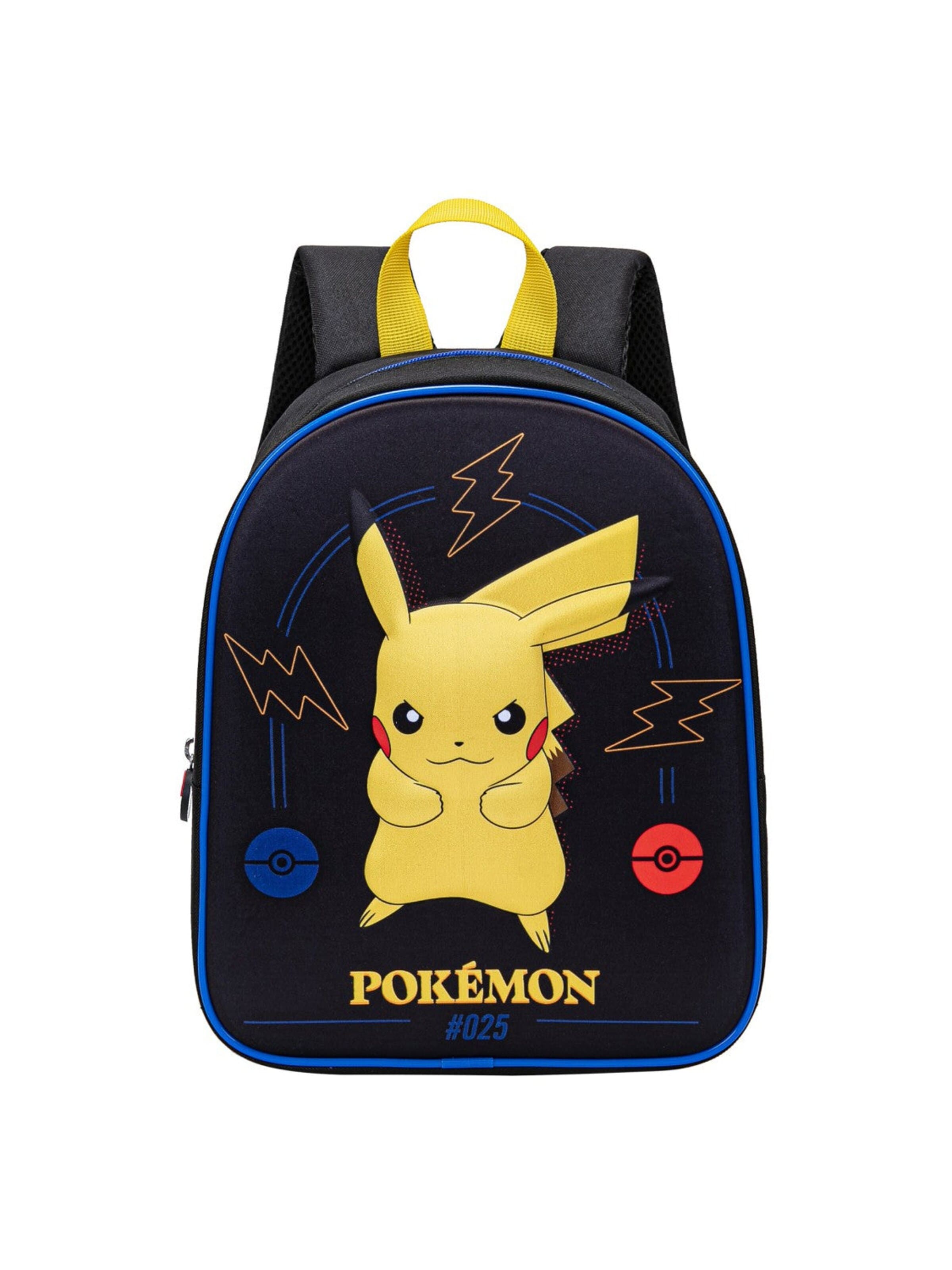 Pokémon Rucksack 'Pikachu'‌‌‌‌‌‌‌‌‌ in Schwarz: Vorderseite