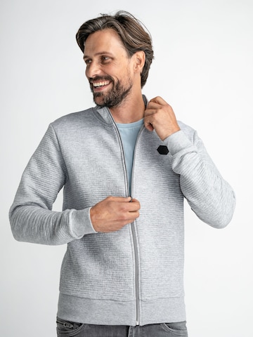 Petrol Industries Sweat jacket in Grey: front