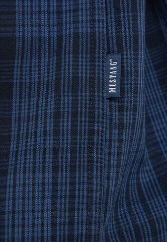 MUSTANG Regular fit Button Up Shirt ' Style Elmore ' in Blue