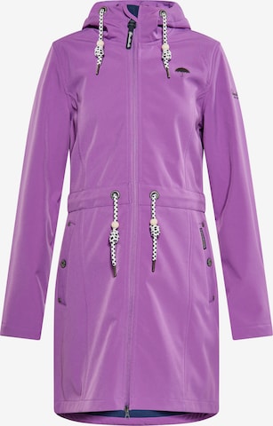Schmuddelwedda Between-Seasons Coat in Purple: front