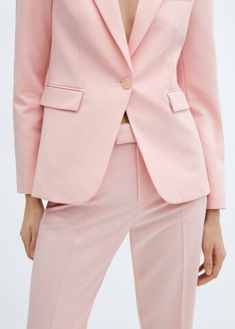 MANGO Slim fit Pleated Pants 'Boreal' in Pink