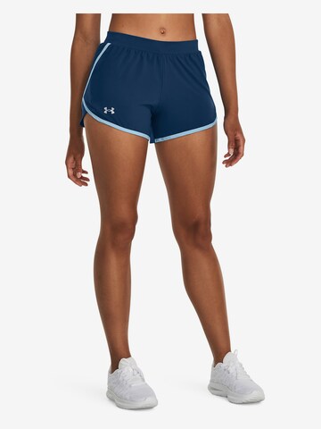 UNDER ARMOUR Skinny Sportbroek 'Fly-By 2.0' in Blauw: voorkant