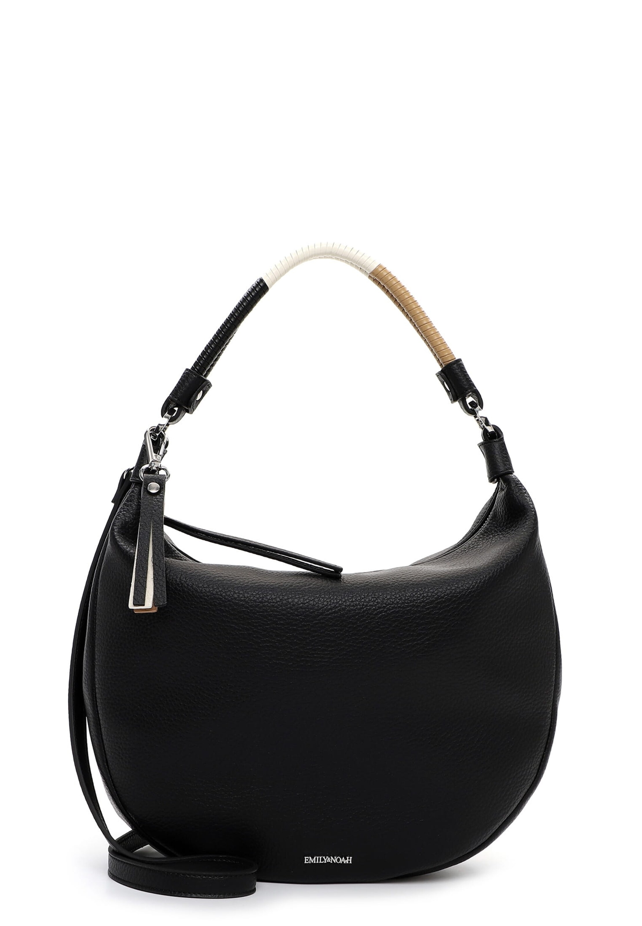 Borsa a spalla 'Jeanine' di Emily & Noah in nero: frontale