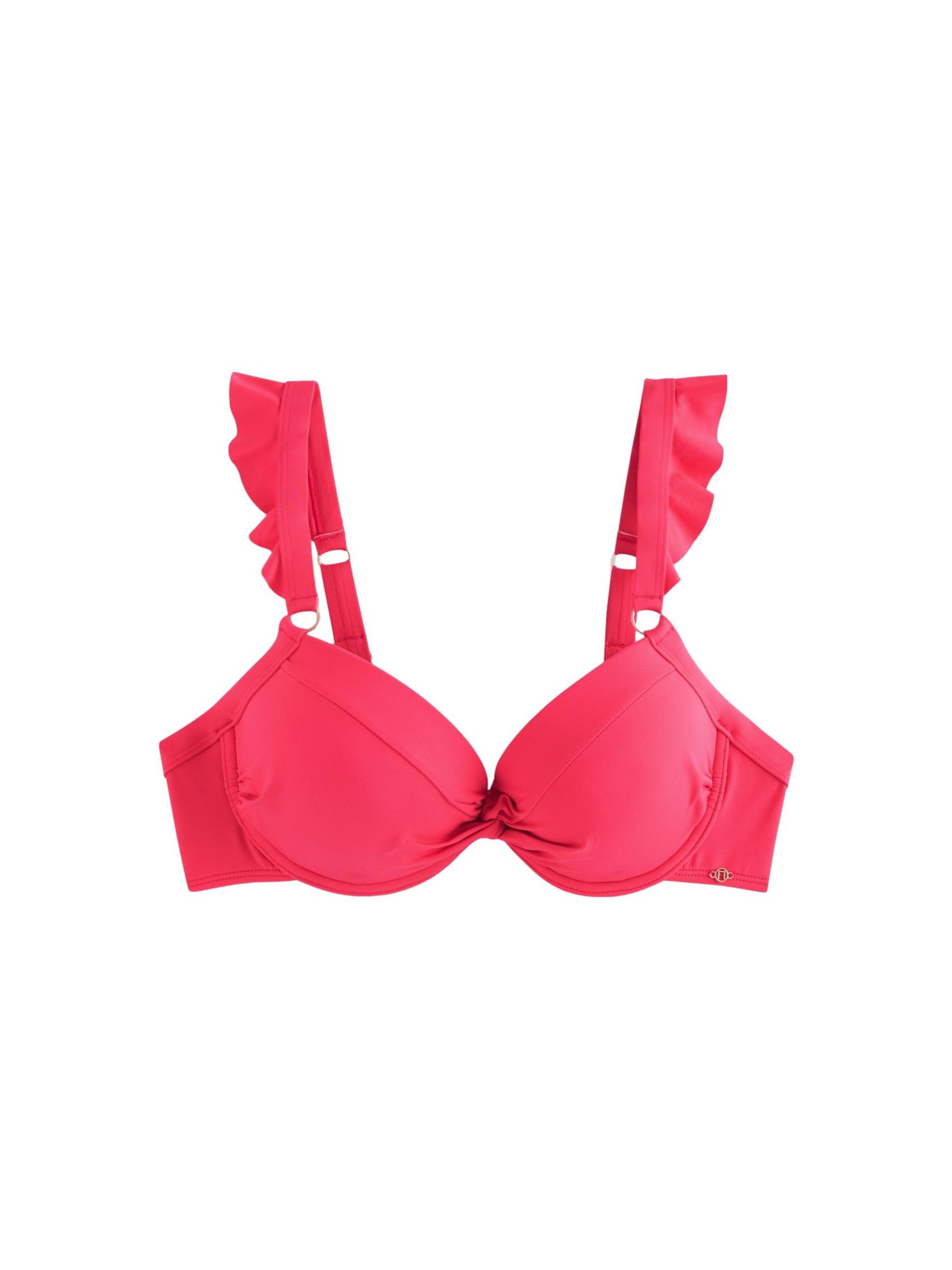 Next T-shirt Bikini top in Pink: front