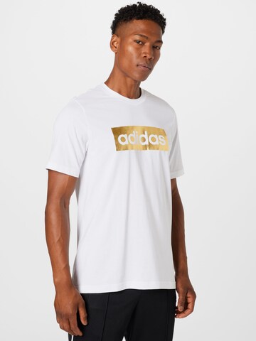 ADIDAS SPORTSWEAR Funkční tričko 'Foil Box Logo' – bílá: přední strana