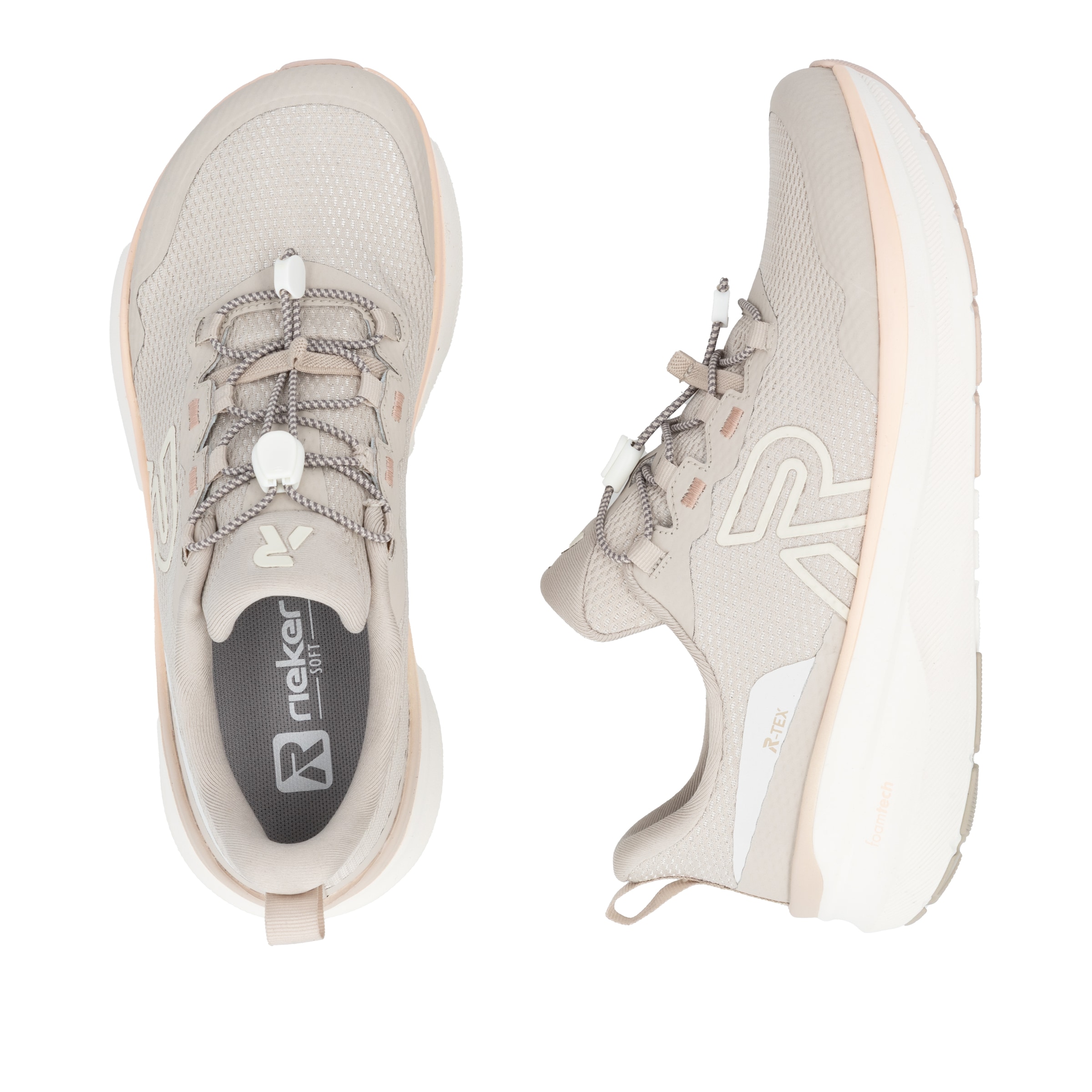 Baskets basses Rieker en beige
