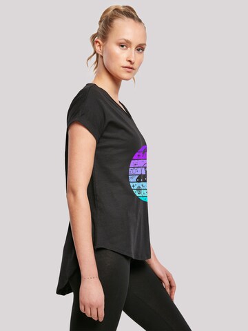 F4NT4STIC Shirt 'Retro Alien Weltraum Sonnenuntergang' in Black