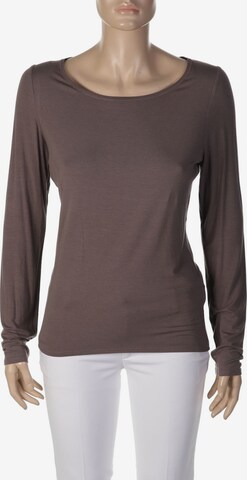 REPEAT Cashmere Top & Shirt in M in Brown: front