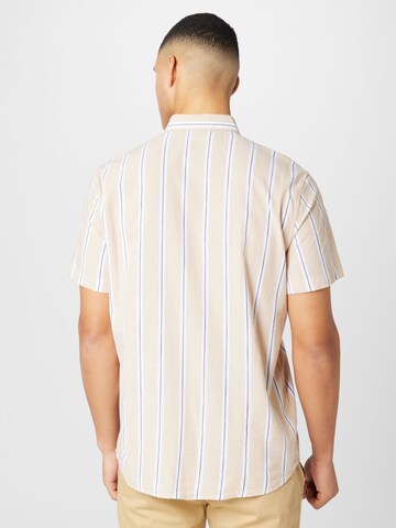 Coupe regular Chemise KnowledgeCotton Apparel en beige