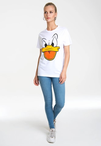 LOGOSHIRT Shirt 'Donald Duck – Face' in Mixed colors