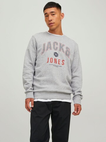 JACK & JONES Sweatshirt 'Thomas' in Grey: front